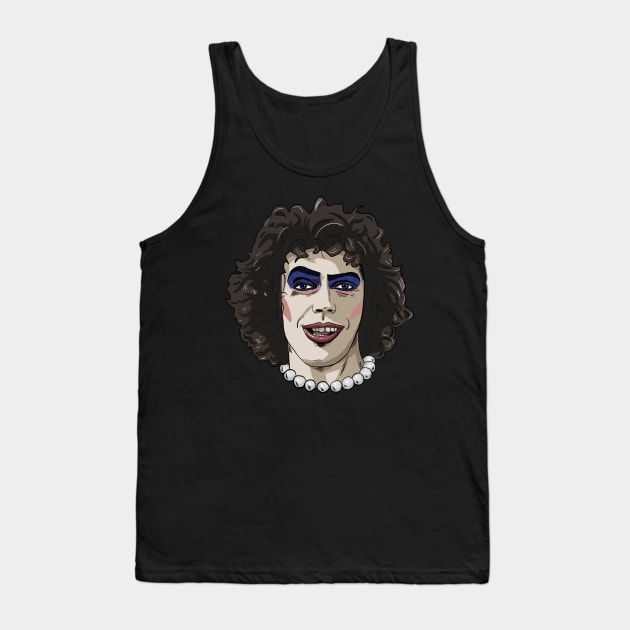 Dr. Frank-N-Furter from the The Rocky Horror Picture Show Tank Top by Black Snow Comics